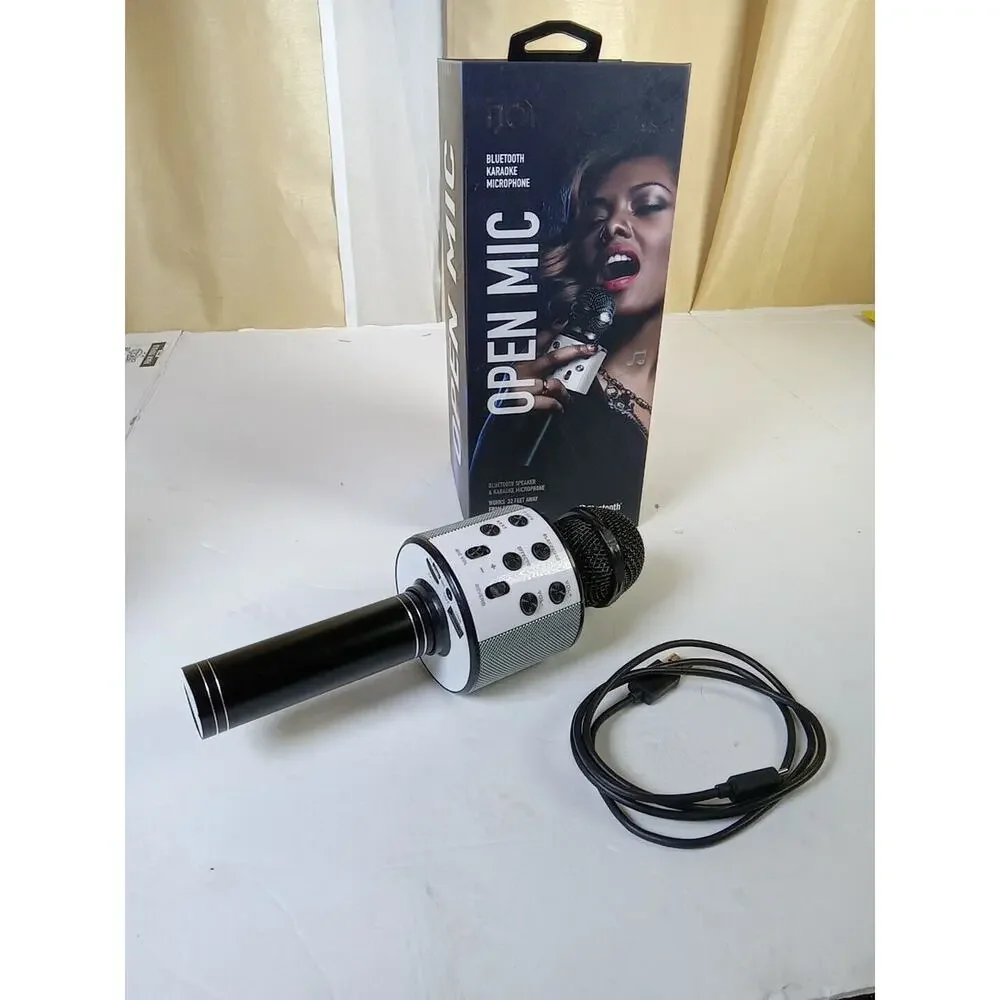 iJoy OPEN MIC Bluetooth Speaker & Karaoke Microphone Up To 5 Hr Playtime NEW